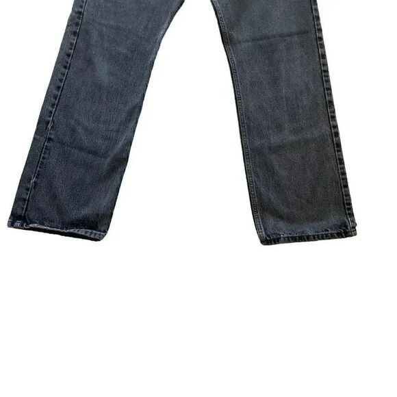 Levi Strauss #505 Black Cotton Straight Fit Men’s Denim Jeans SZ 34 # 1339 - Picture 3 of 13